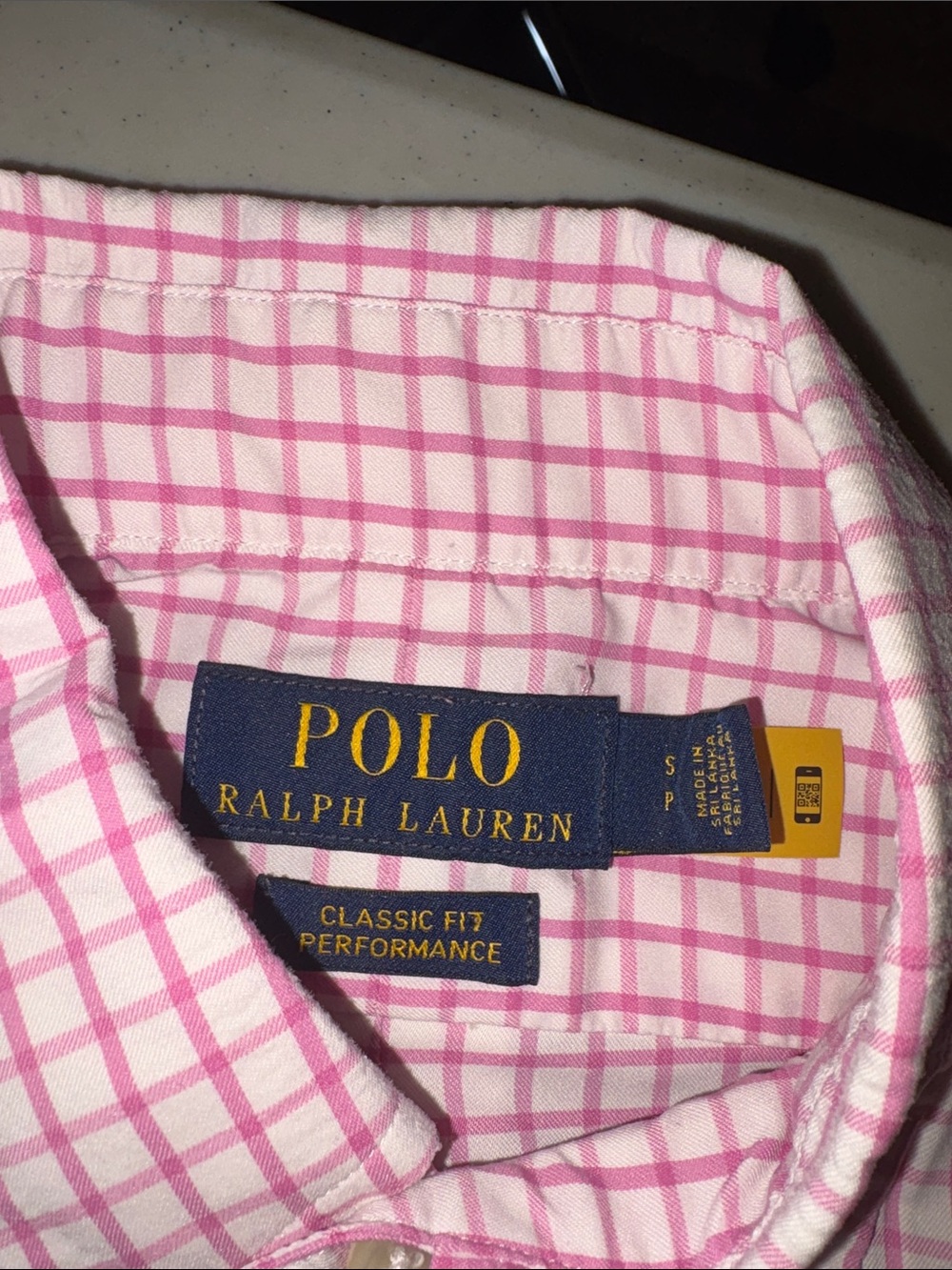 Polo Ralph Lauren Mens S Classic Fit Performance Button Down Shirt Pink Check - Picture 3 of 5